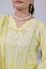 PREMIUM LAWN 3 PIECE UNSTITCHED CHIKANKARI