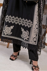 PREMIUM LAWN 3 PIECE UNSTITCHED EMBROIDERED MONOCHROME