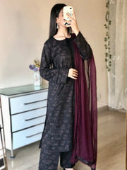 3 Piece - Lawn Printed Dress