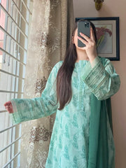 3 Piece - Lawn Printed Dress