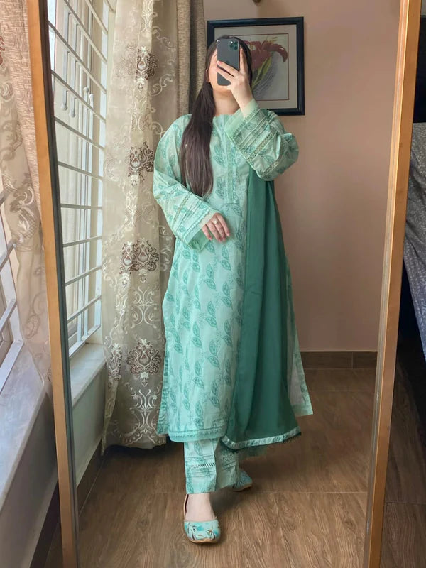 3 Piece - Lawn Printed Dress